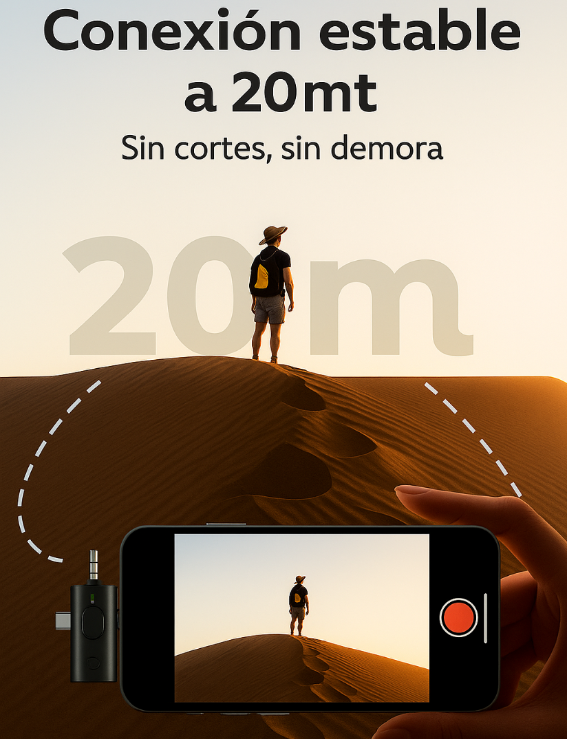 Micrófono Lavalier Inalámbrico Pro Iphone y Android Creavox