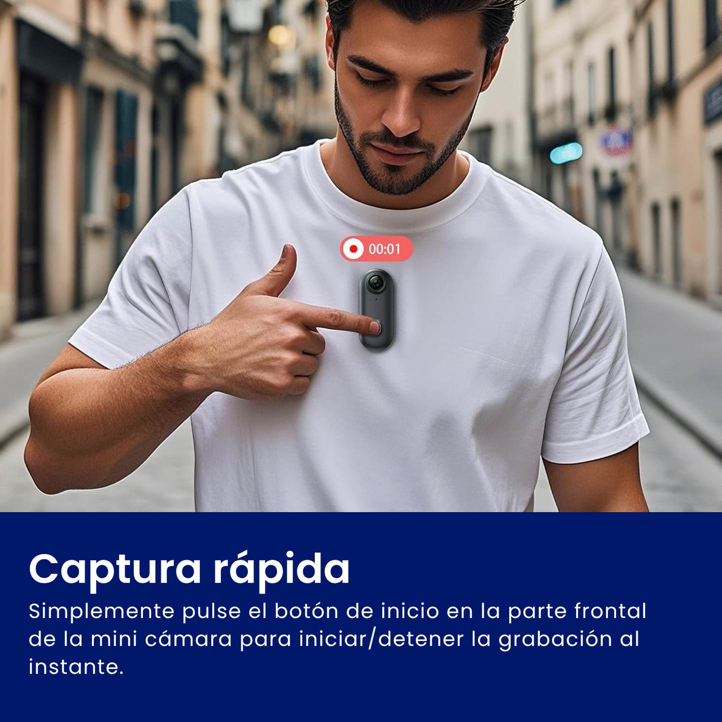 Cámara POV BodyCam Full HD con Accesorios Creavox®