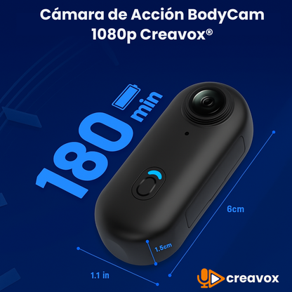 Cámara POV BodyCam Full HD con Accesorios Creavox®